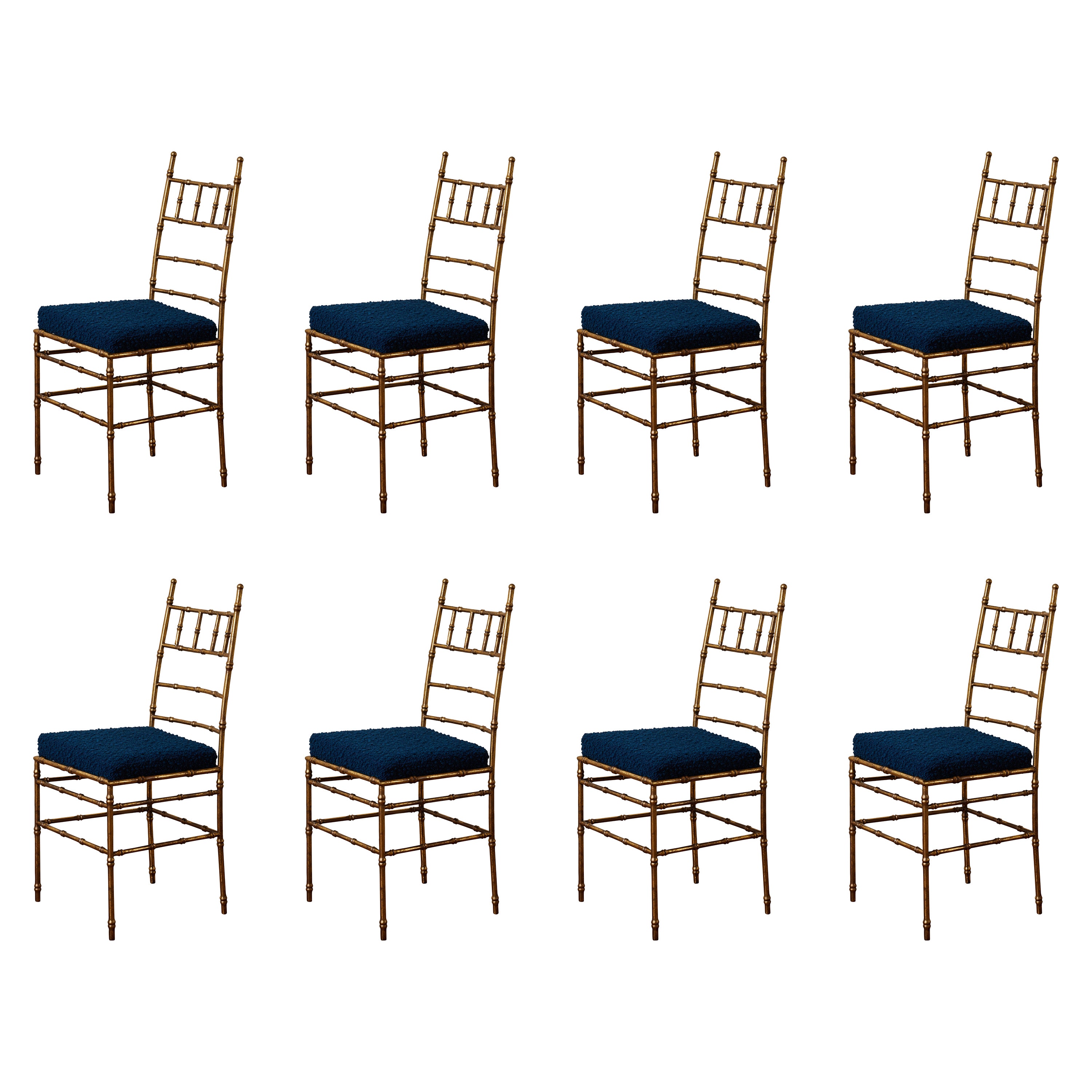 Ensemble de 8 chaises de salle à manger par Studio Glustin
