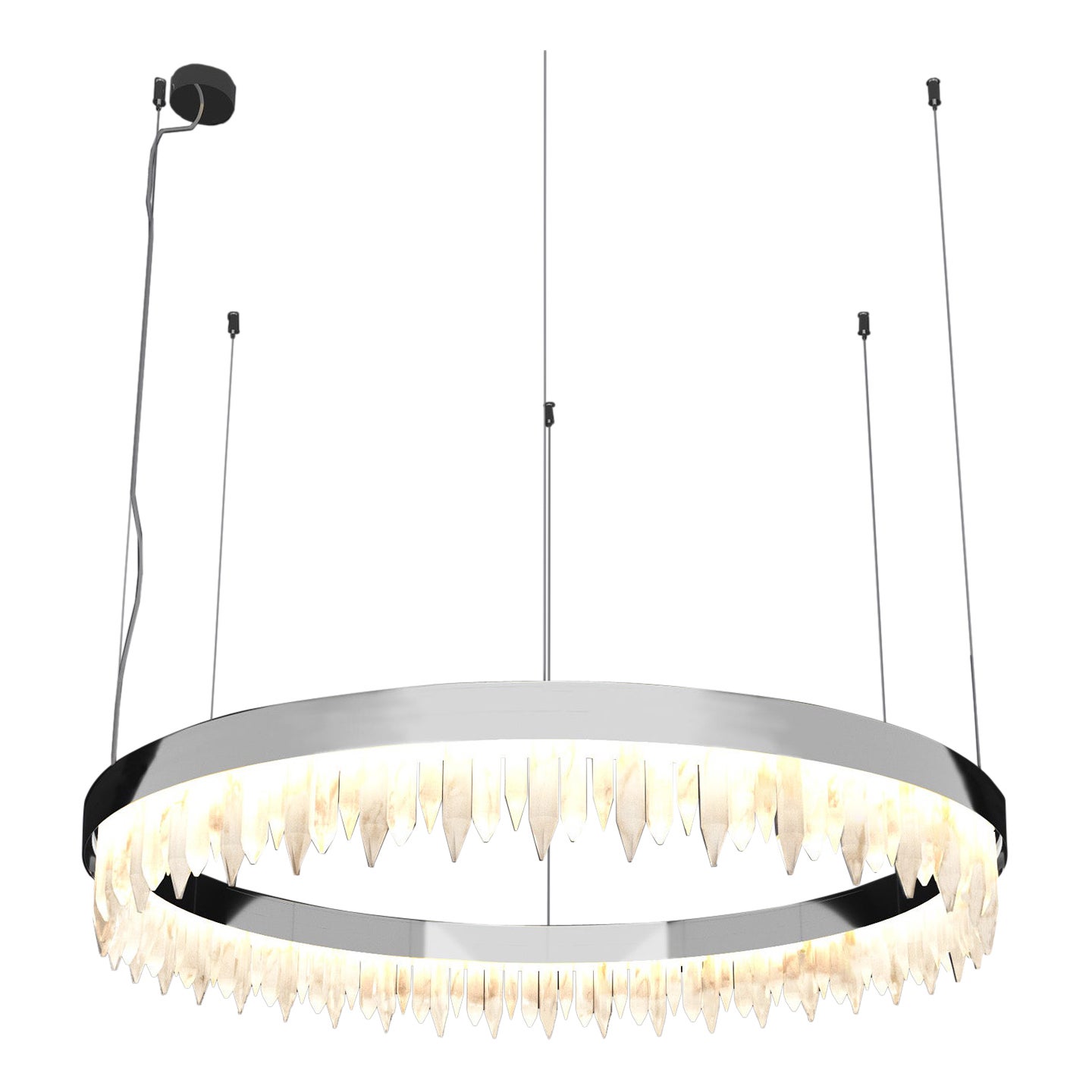 Urano Shiny Silver 100 Pendant Light 1 by Alabastro Italiano en vente