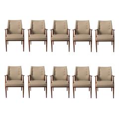 Vintage Set of Ten Chairs Designed by Carl Appel