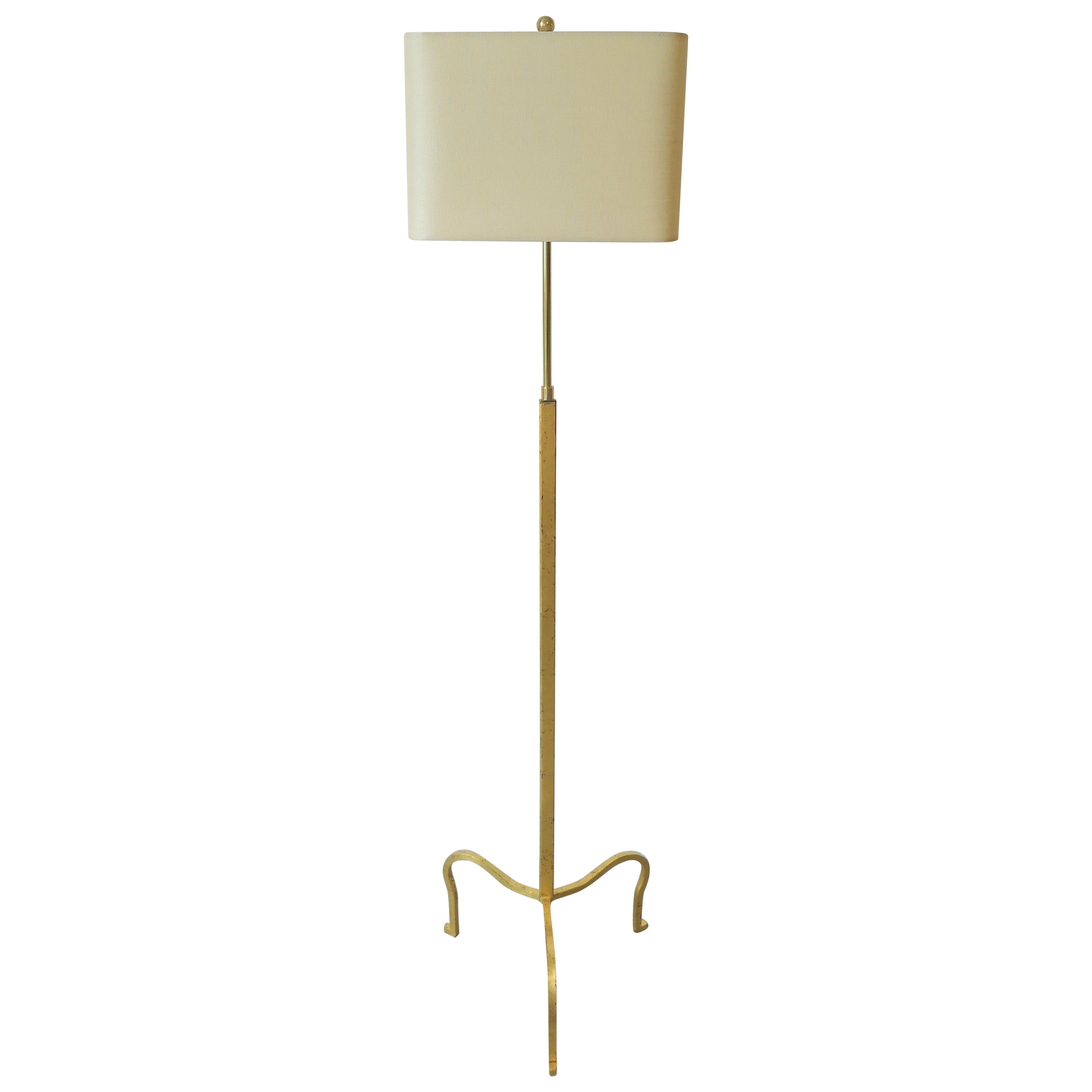 Gilded Floor Lamp Designed by Albert Hadley For Sale