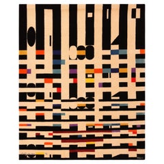 Nazmiyal Collection Vintage Israeli Rug By Yaacov Agam. 5 ft 11 in x 7 ft 3 in