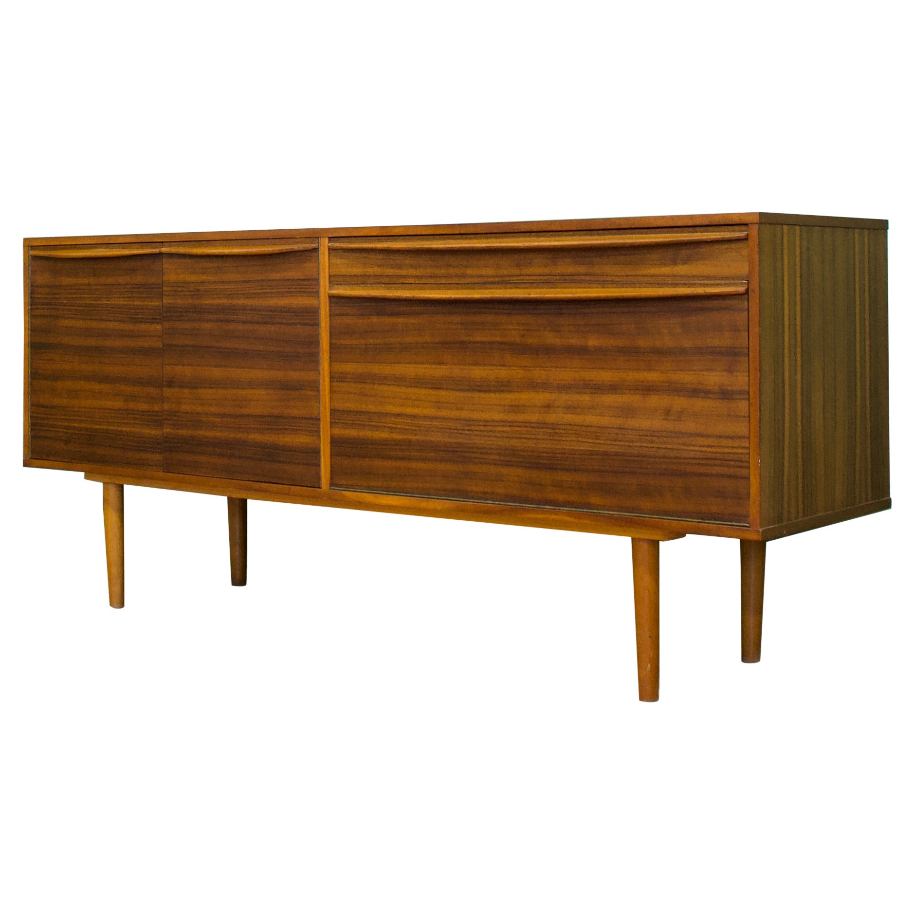 Midcentury Walnut Sideboard from Morris of Glasgow, 1950s