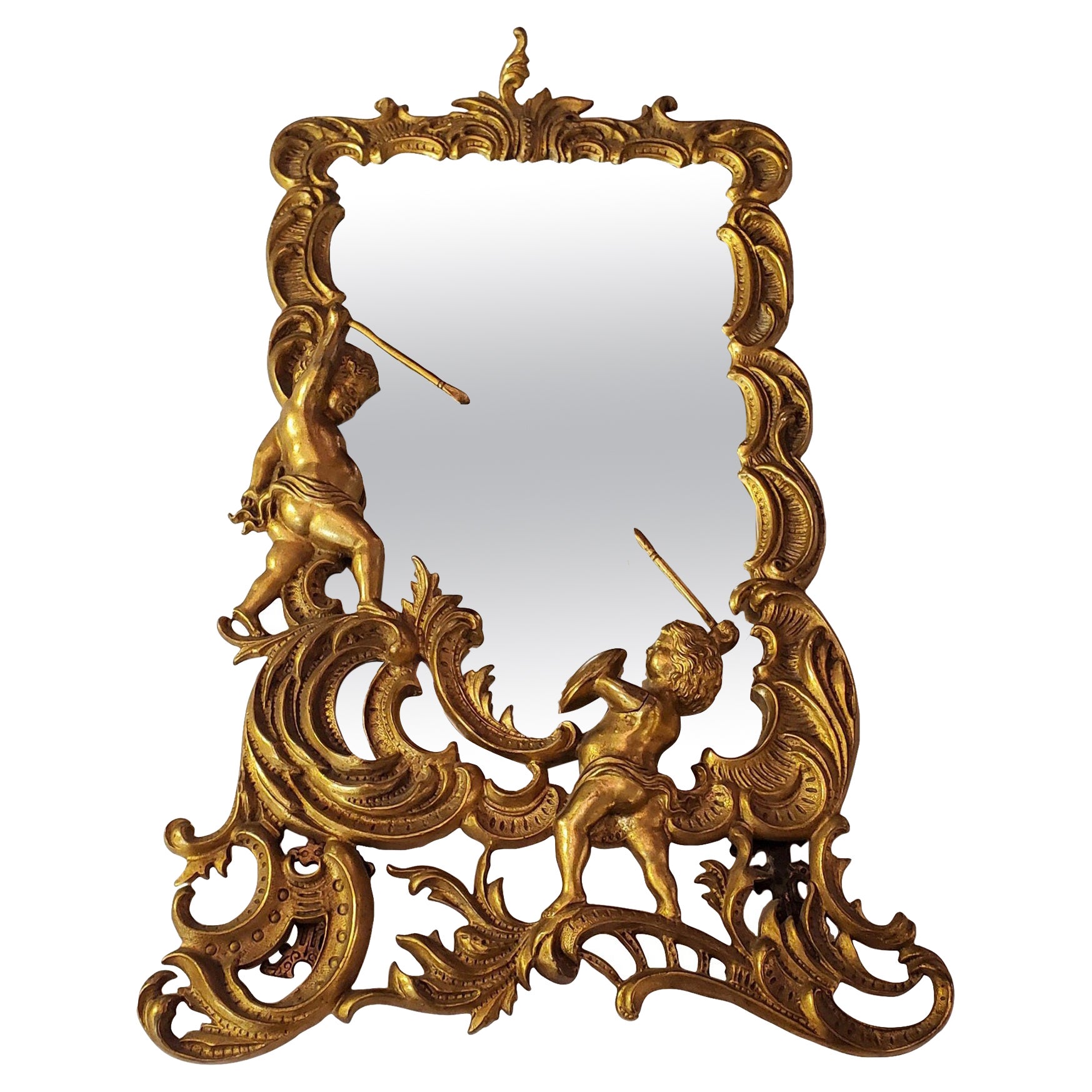 Cadre de miroir français doré en vente