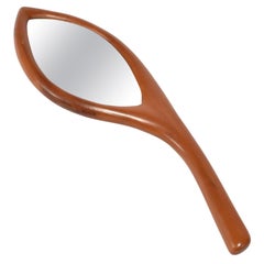 Curved Wooden Mirror