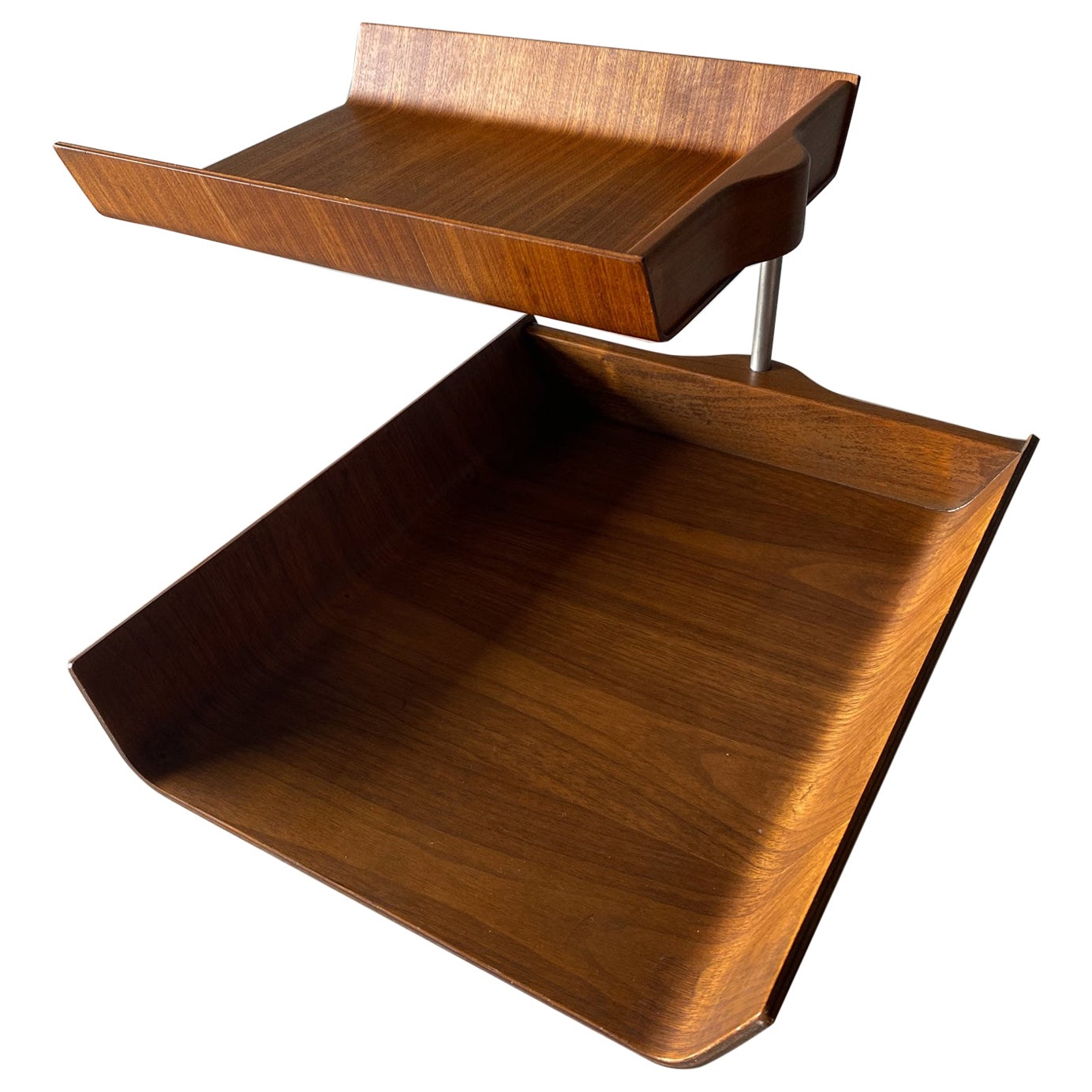 Florence Knoll Molded Plywood Architectural Letter Tray, 1960s For Sale