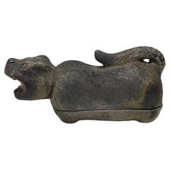 Kaneshige Toyo National Treasure, signierter japanischer Bizen-Teeeremonienbehälter