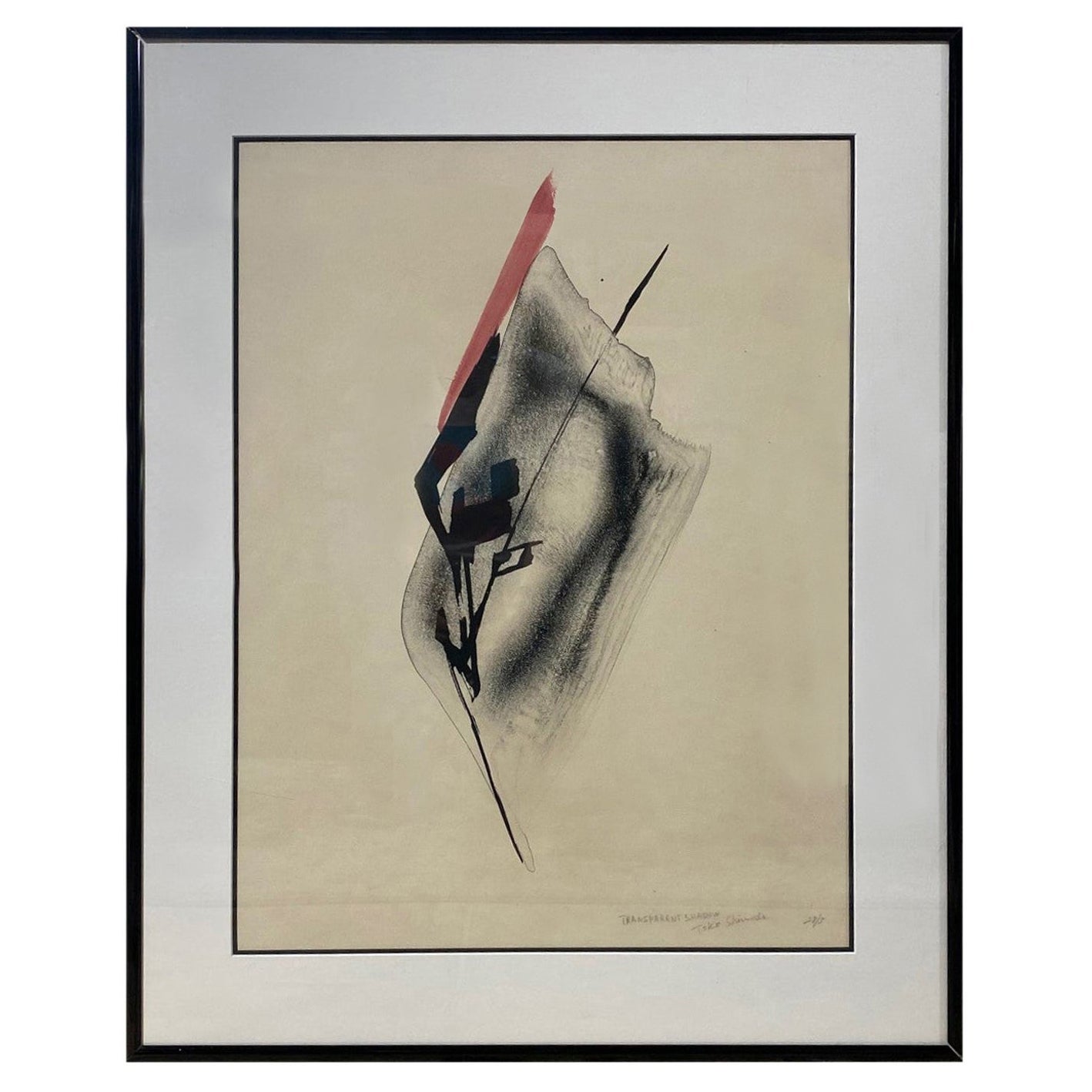Toko Shinoda firmato grande litografia giapponese in edizione limitata, ombra trasparente
