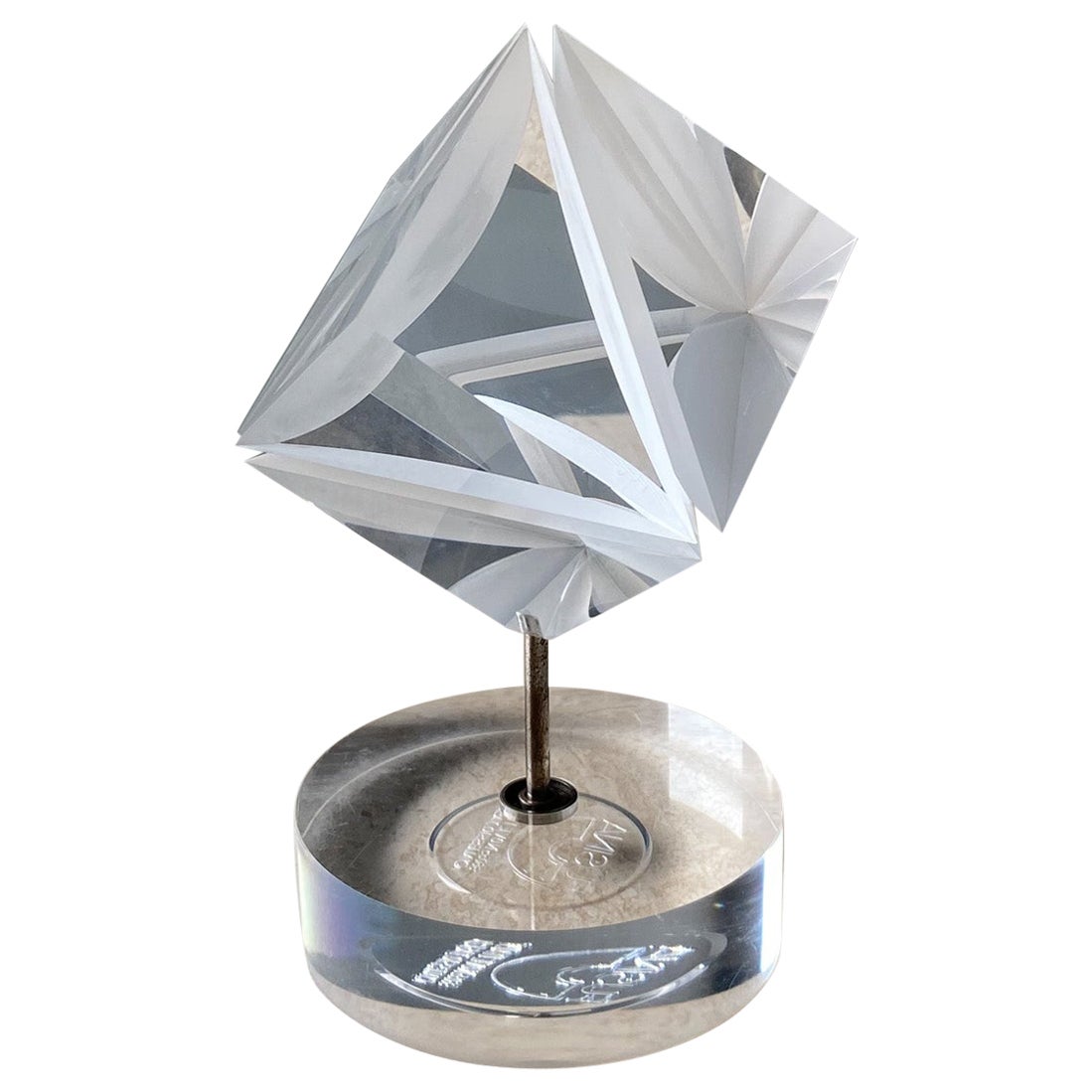 Alessio Tasca for Fusina Acrylic Prism Sculpture, 1970s  For Sale