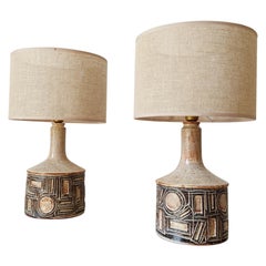 Jette Helleroe Ceramic Lamps - Danish 70s