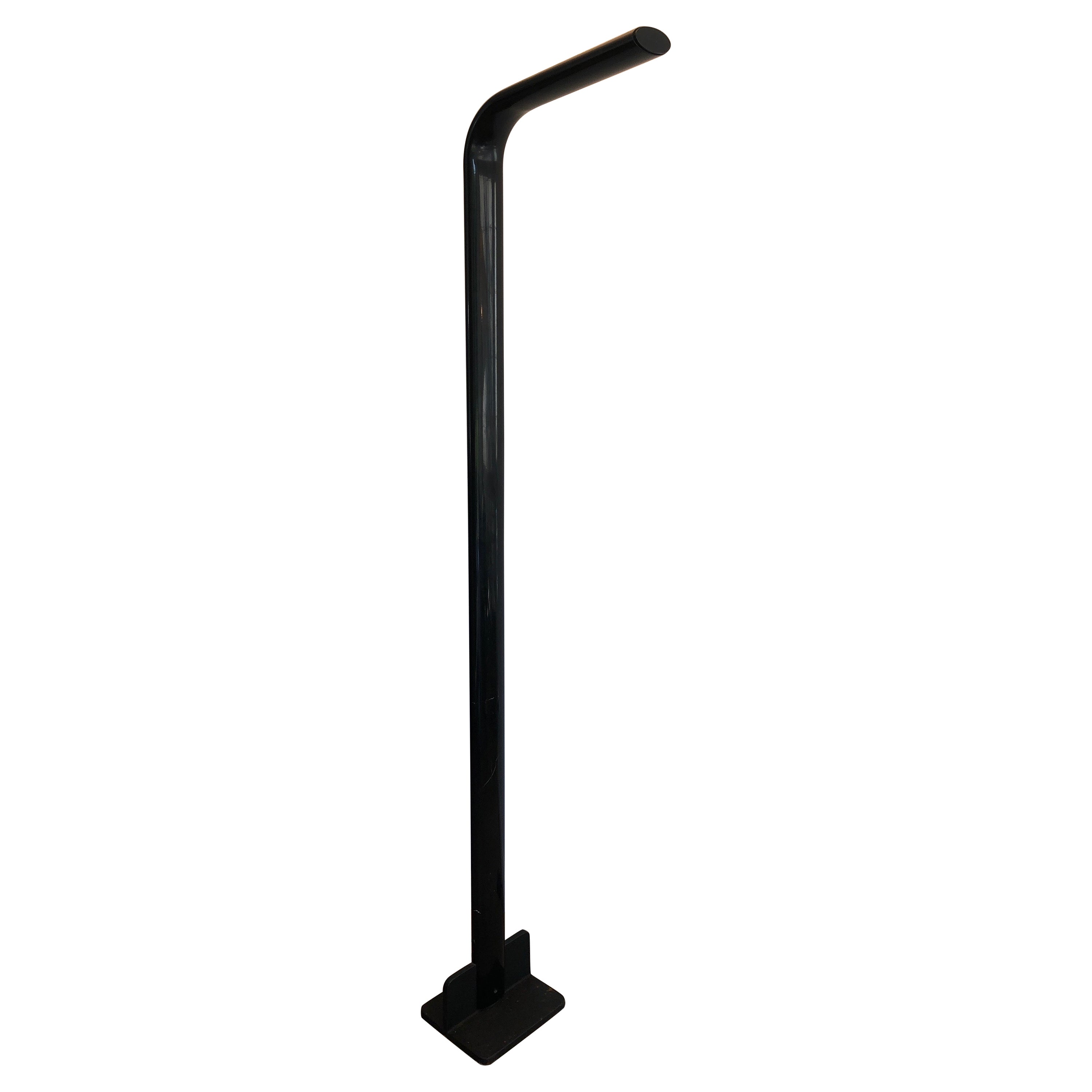 Black Lacquered Metal Floor Lamp For Sale