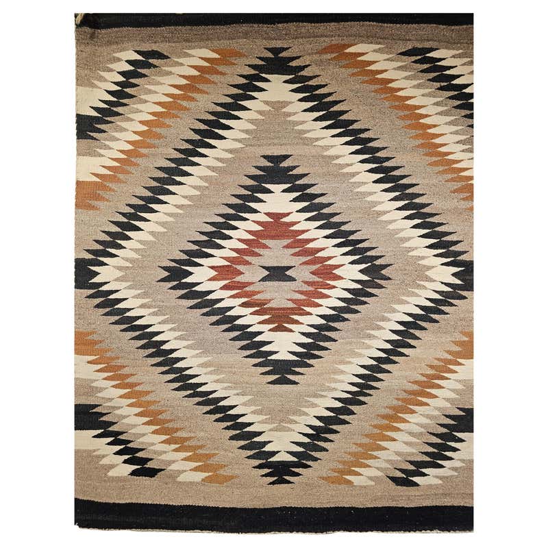 Vintage Navajo-Style Eye Dazzler Rug with Native American Style For ...