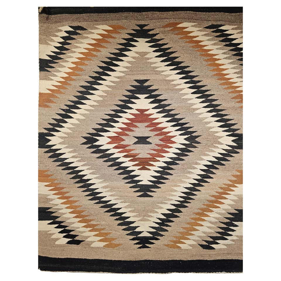 Vintage Native American Navajo Rug in a Chinle Revival Pattern with ...
