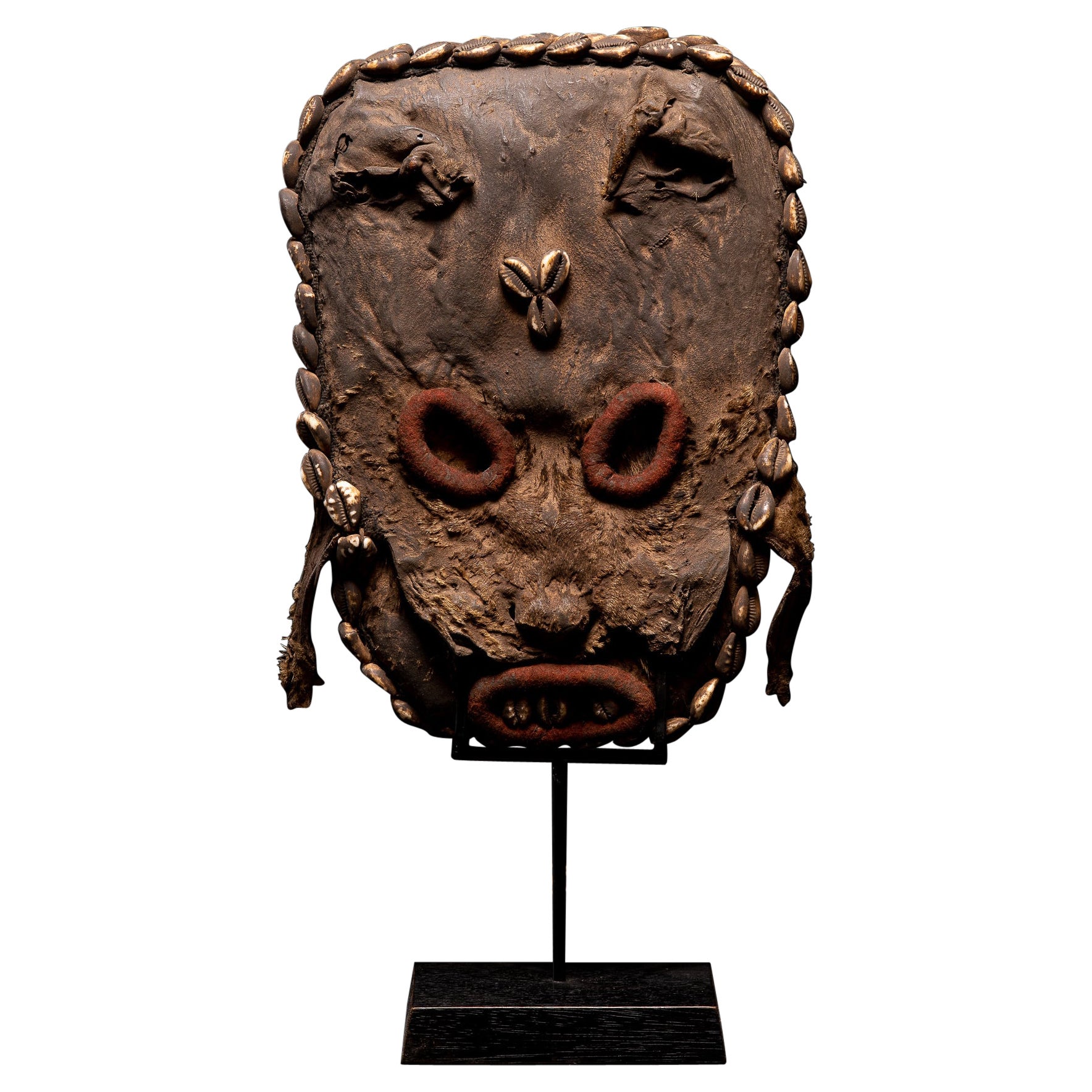 Decorative Grassland Leopard skin Mask, Cameroon For Sale