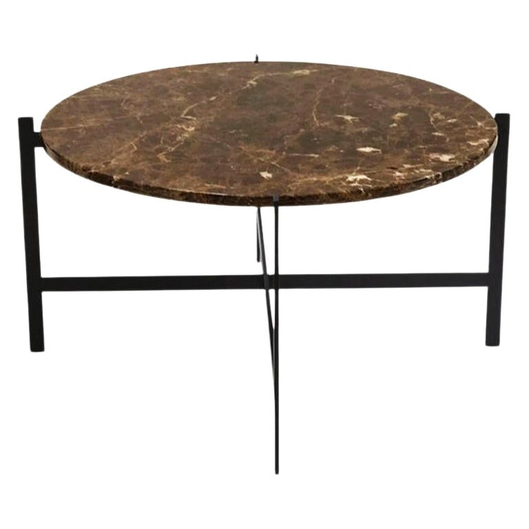 Brown Emperador Marble Large Deck Table by Ox Denmarq For Sale