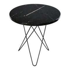Großer Mini-O-Tisch aus schwarzem Marquina-Marmor und schwarzem Stahl von Ox Denmarq