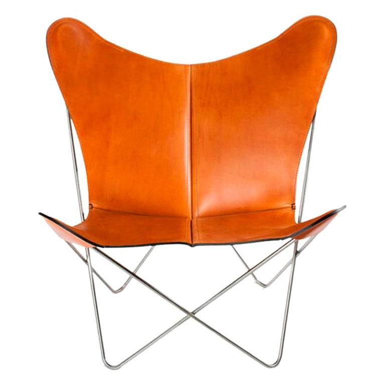 Hazelnut and Steel Trifolium Chair by Ox Denmarq For Sale