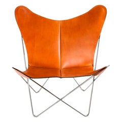 Hazelnut and Steel Trifolium Chair by Ox Denmarq