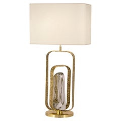 Brass and Crystal "Potter" Table Lamp