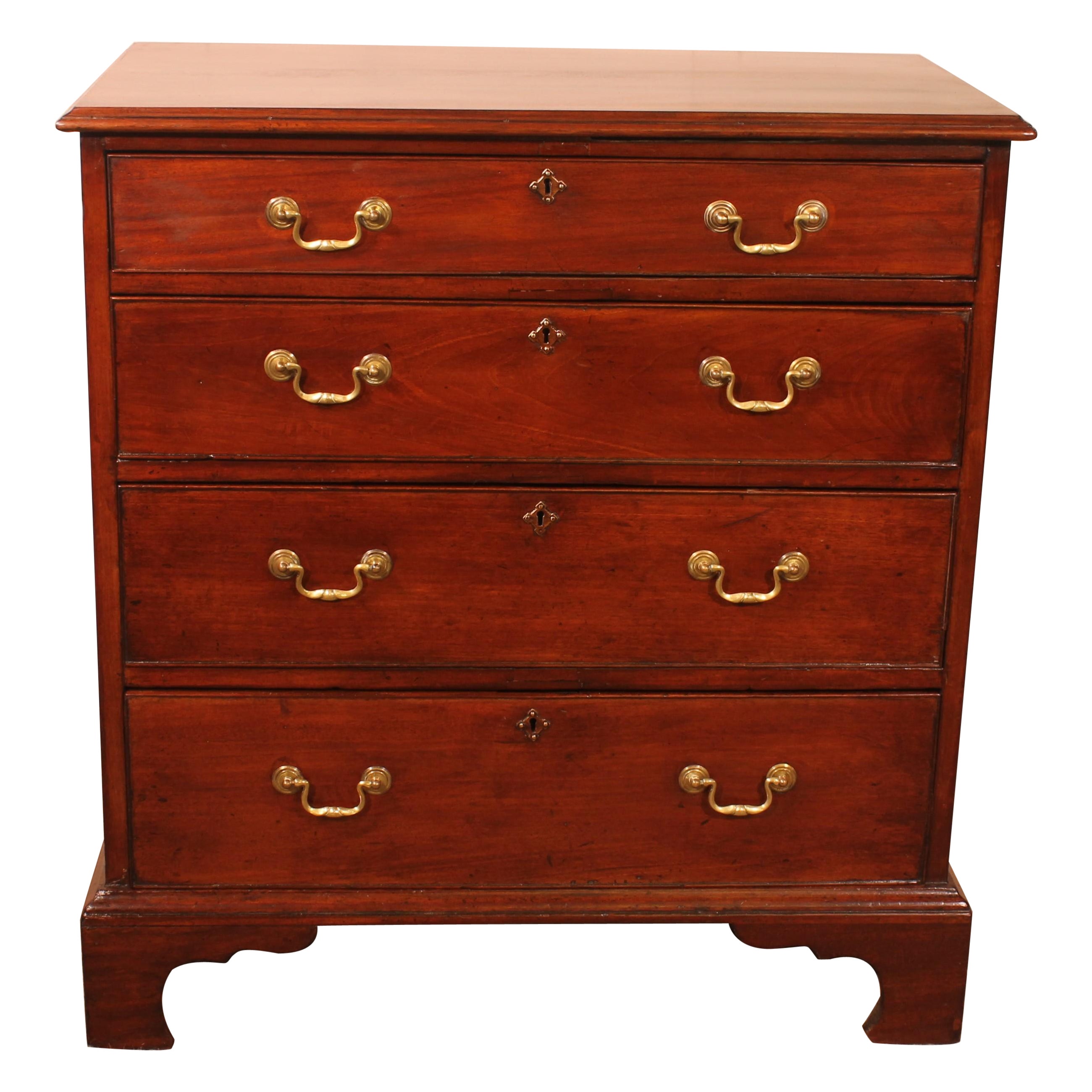 Small Mahogany Chest of Drawers -18 ° Century For Sale