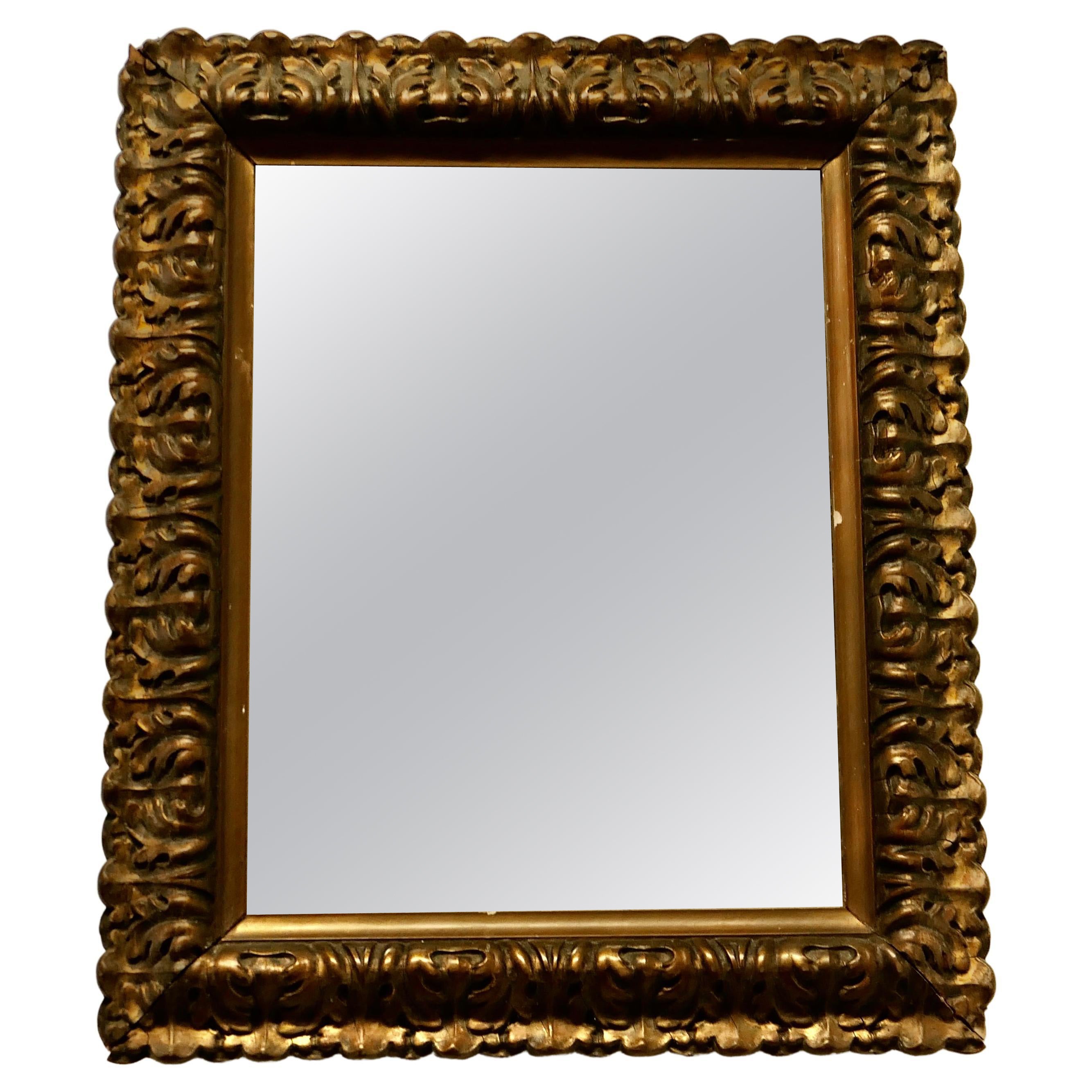 Beautiful 19th Century Gilt Wall Mirror This Is a Lovely Old Mirror For Sale
