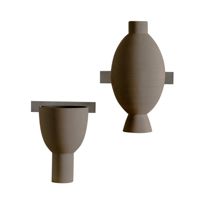 Set of 2 Hender Green Objects by Eter Design For Sale