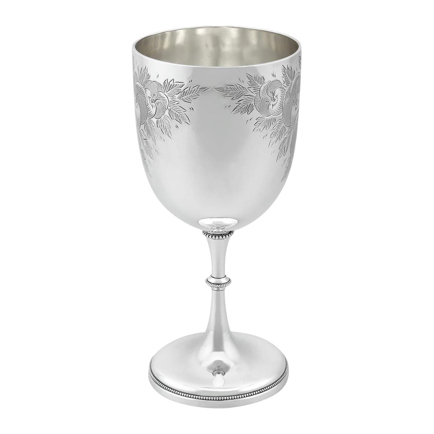 Victorian Josiah Williams & Co Sterling Silver Goblet