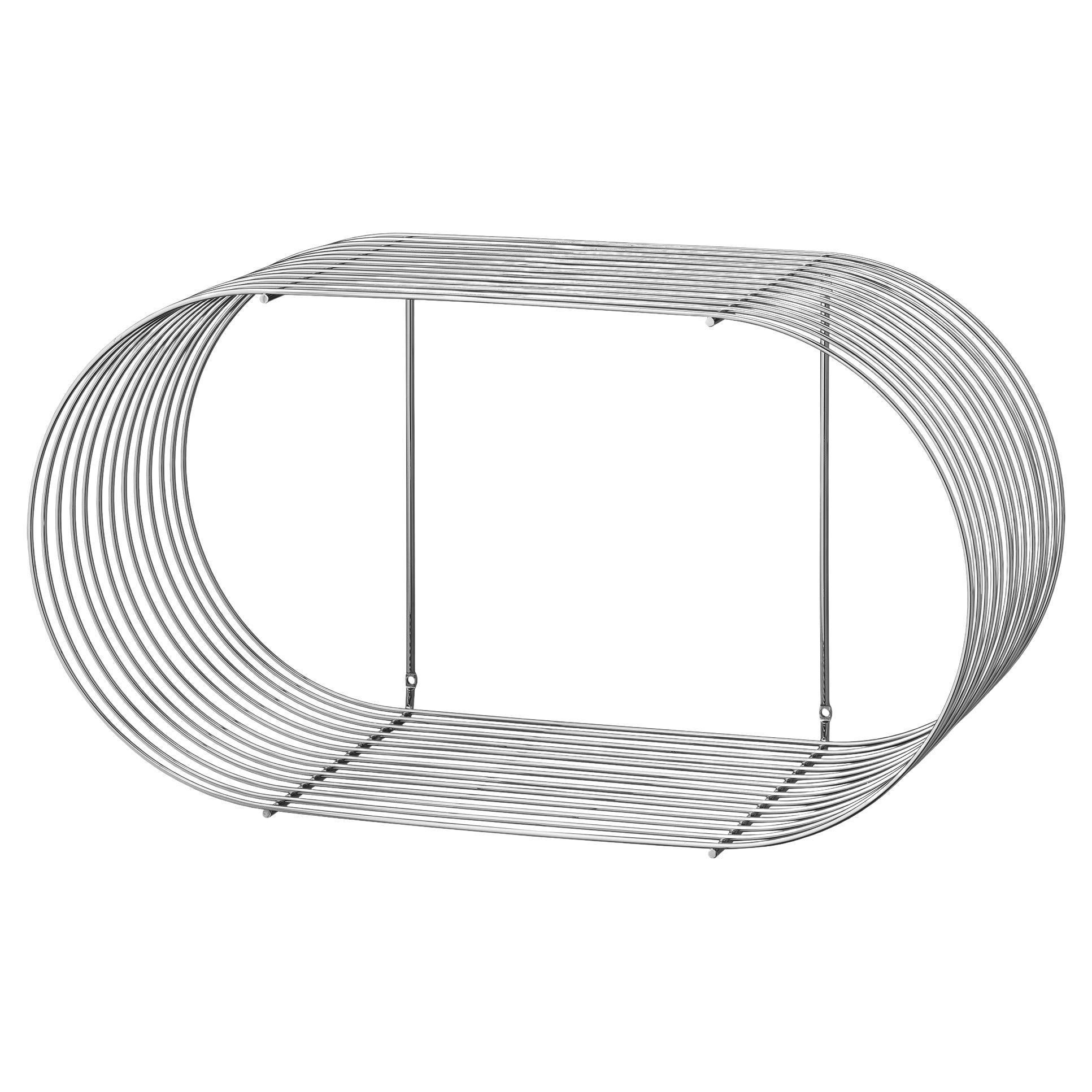Large Silver Contemporary Shelf For Sale