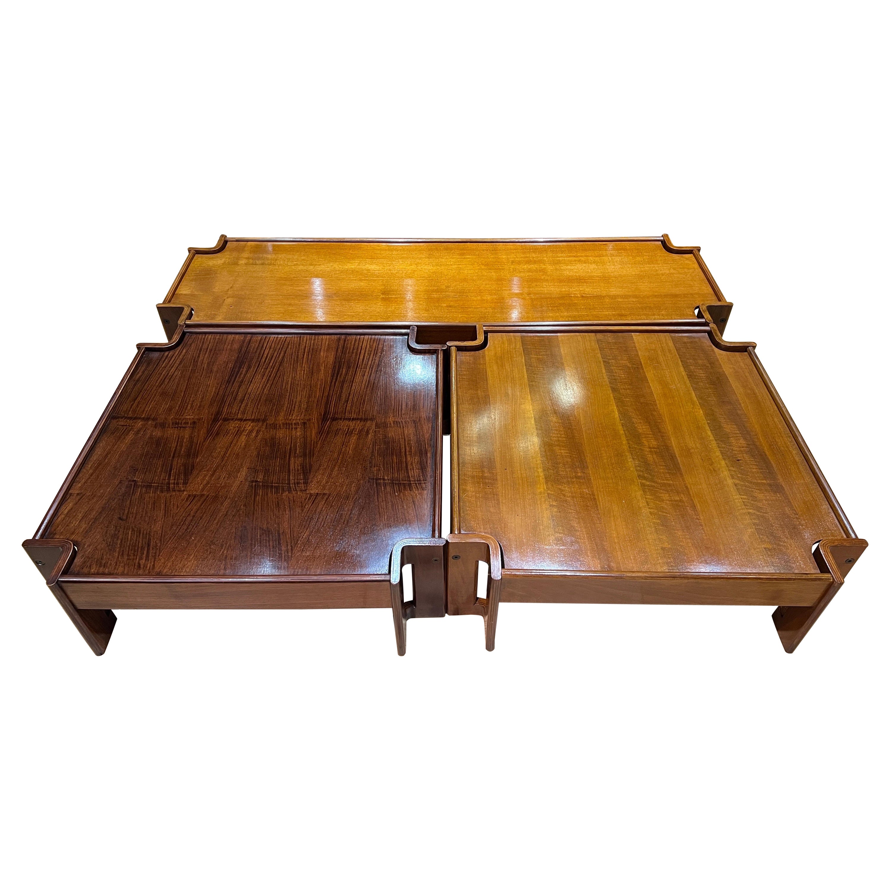 Large Set of Three Modular Coffee Table