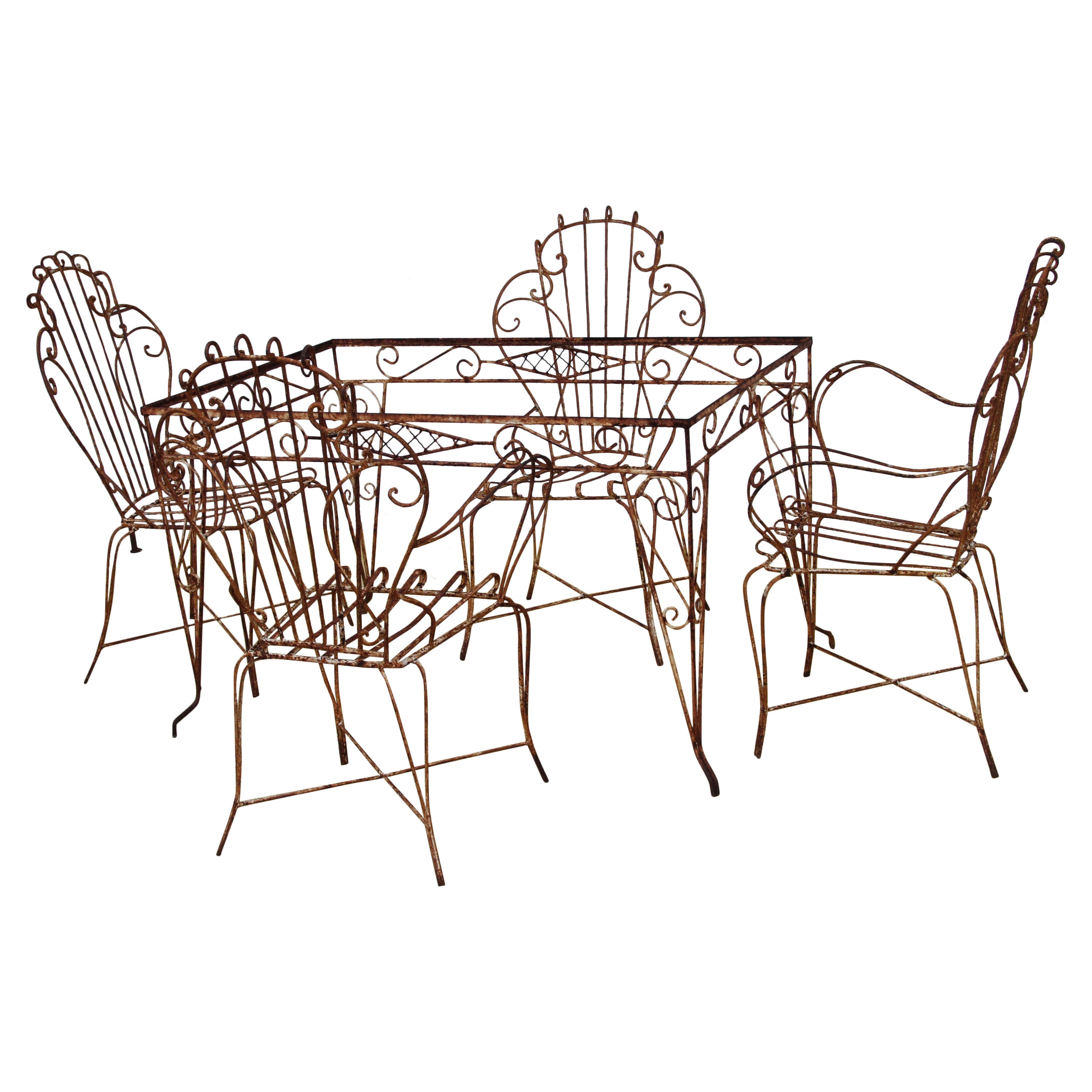 Vintage Salterini Rustic 5 Stück Patio Set