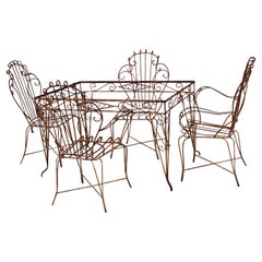 Vintage Salterini Rustic 5 Piece Patio Set