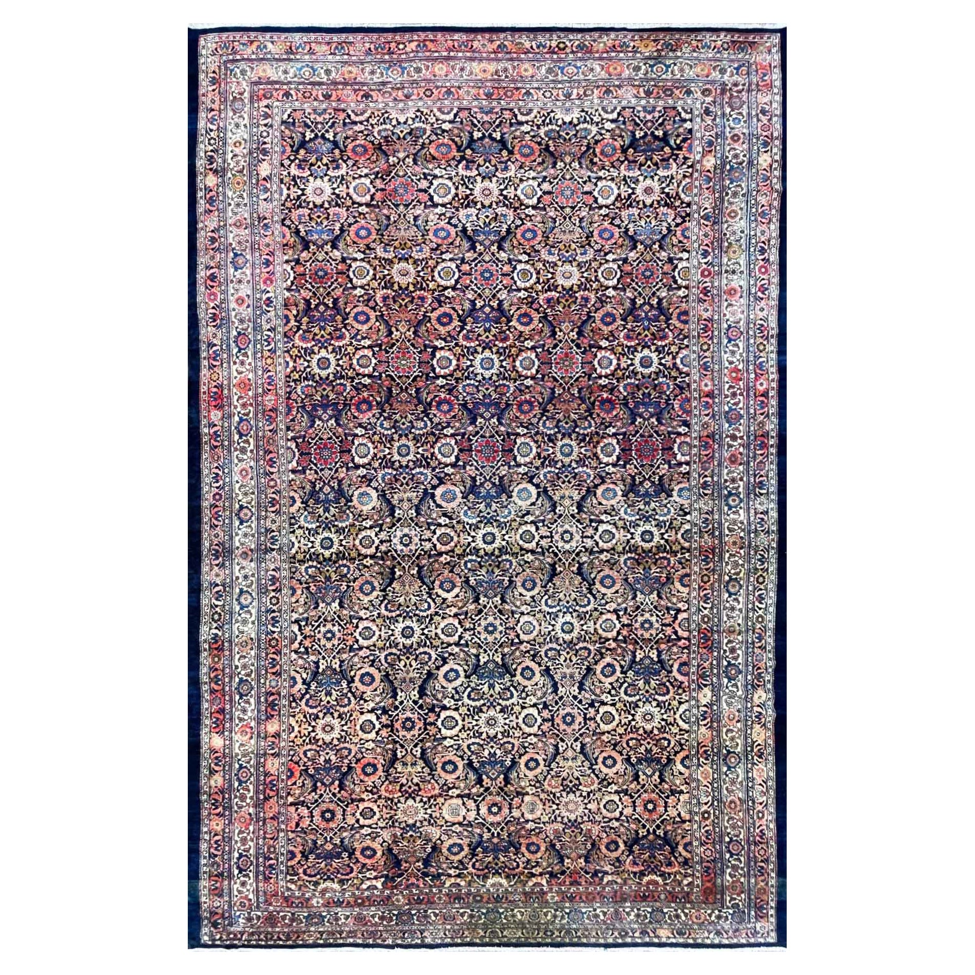 Antique Oversize Persian Malayer Carpet