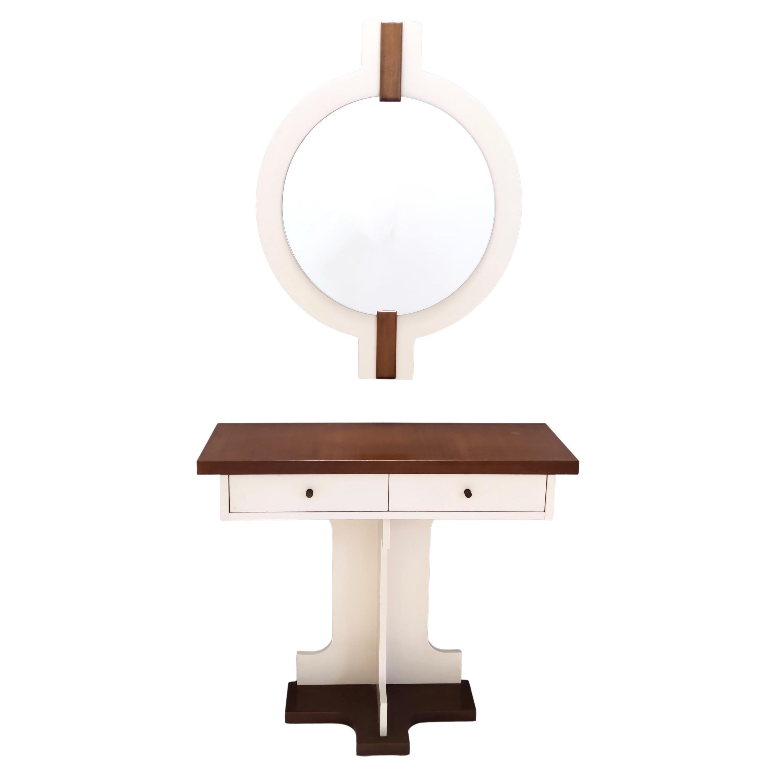 Black Cork Wall Mounted Console and Mirror For Sale at 1stDibs