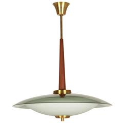 Italian Chandelier in the Manner of Fontana Arte