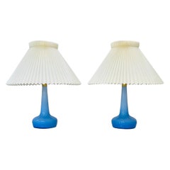 Ensemble de lampes de bureau danoises modernes en verre Le Klint, Danemark