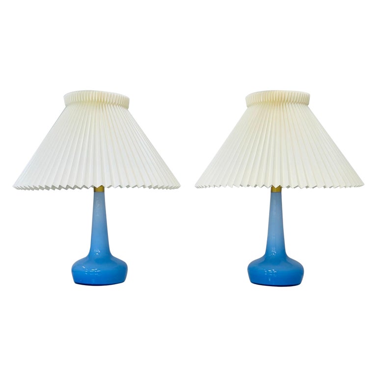 Set of Danish Modern Le Klint Glass Table Lamps, Denmark For Sale at 1stDibs