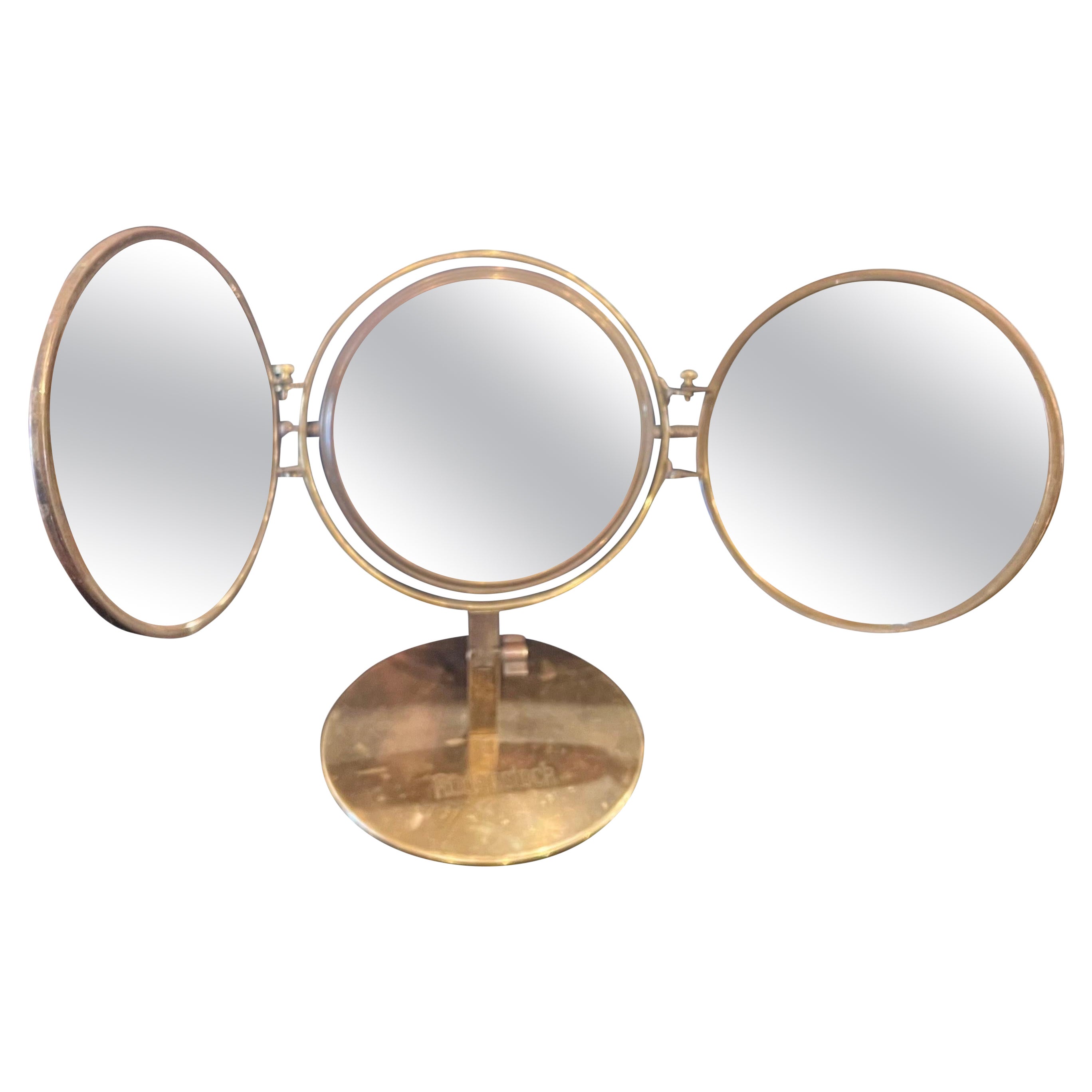 Art Deco Rodenstock Multidirectional Mirror 3 Way Vintage from Optometrist Shop