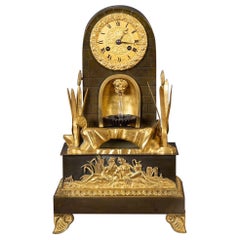 Bronze and Ormolu Water Automation Clock by Le Roy, Paris