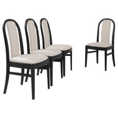 20th Century French Wooden Dining Chairs, Set of Four