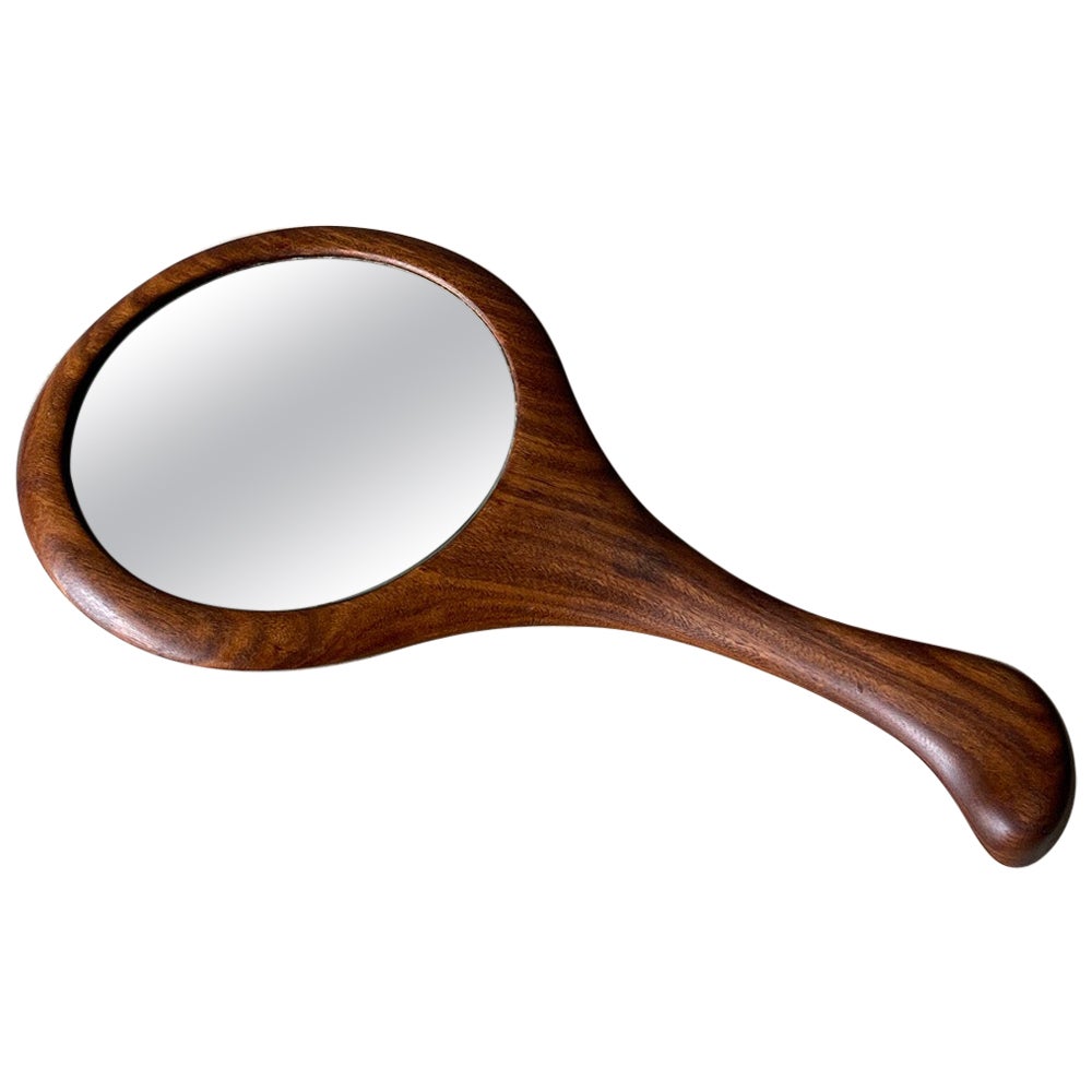 D. French Studio Crafted Hand Held Mirror, 1981 For Sale