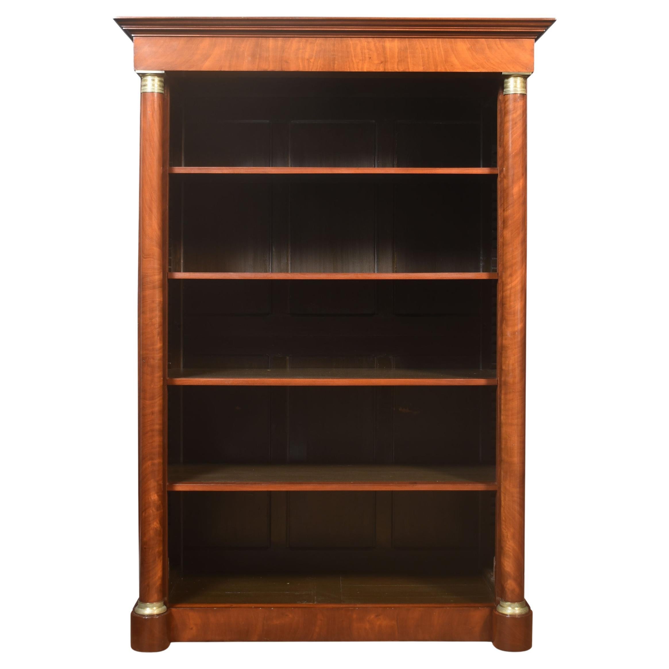 Large Empire Style Open Bookcase For Sale