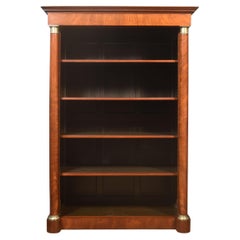 Antique Large Empire Style Open Bookcase