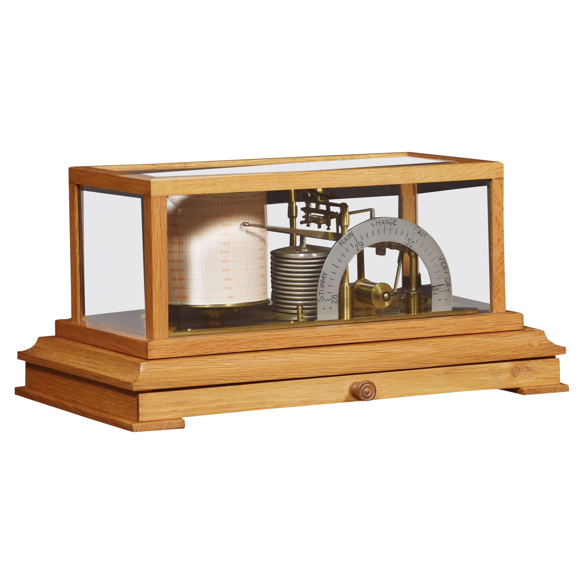 Barograph and Barometer by Negretti & Zambra For Sale