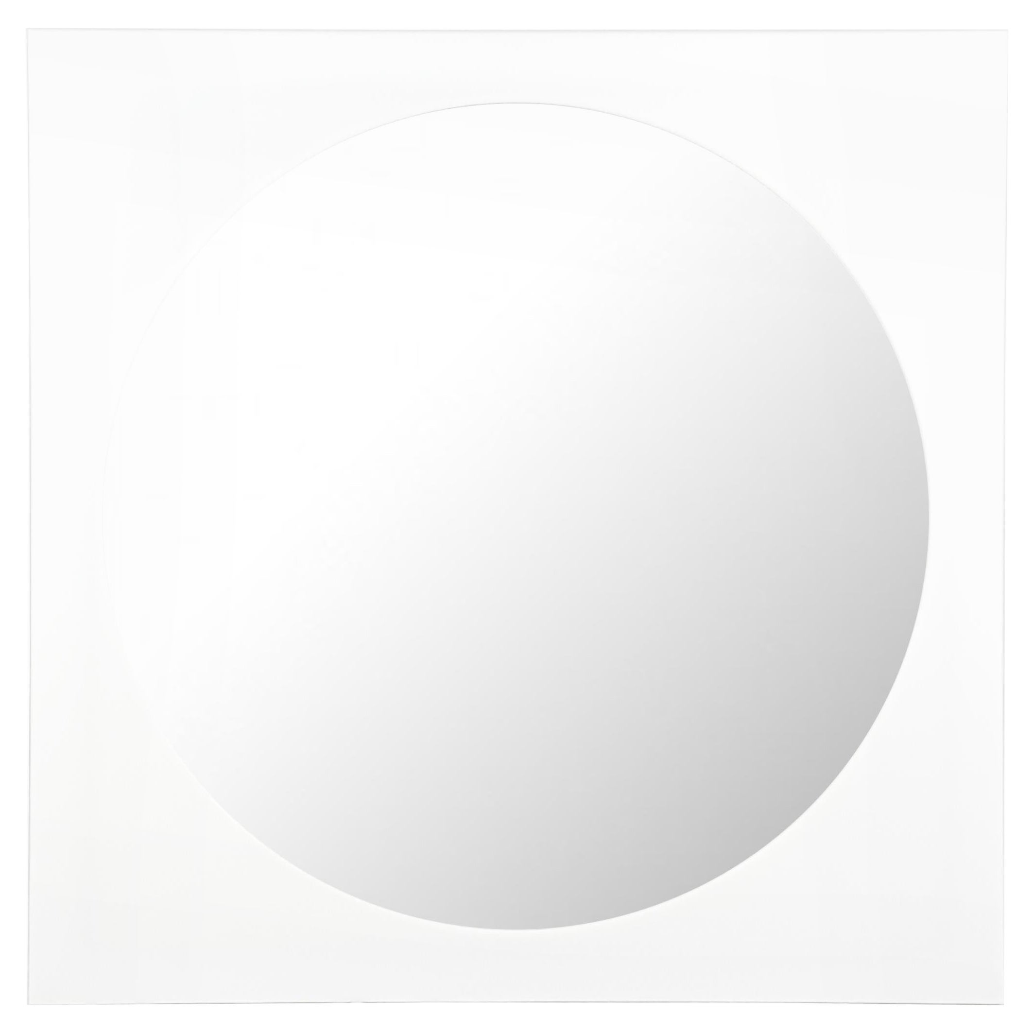 White Methacrylate Square Mirror 4724/5 by G. Stoppino for Kartell