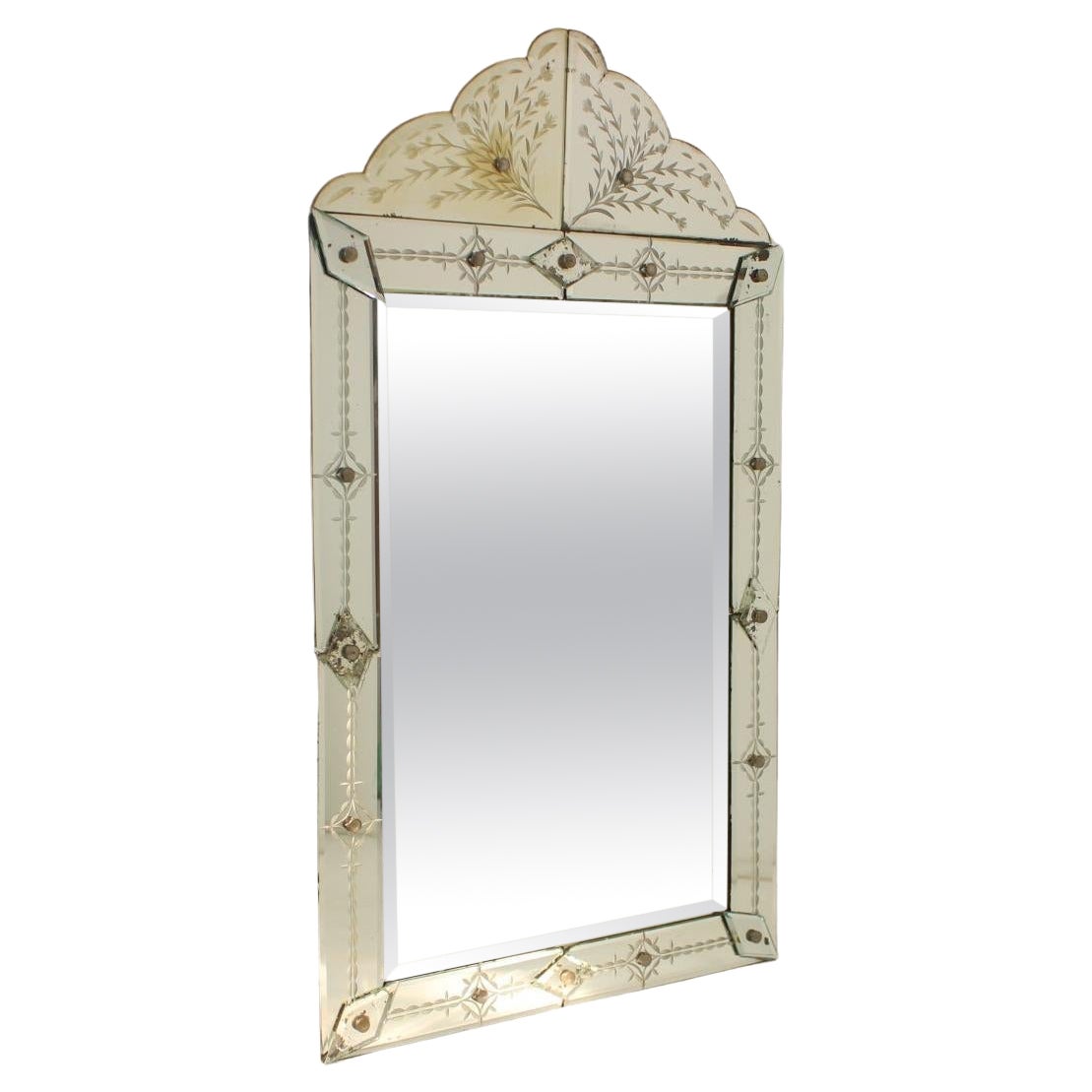 Unique Wall Mirror, Czechoslovakia, circa 1900