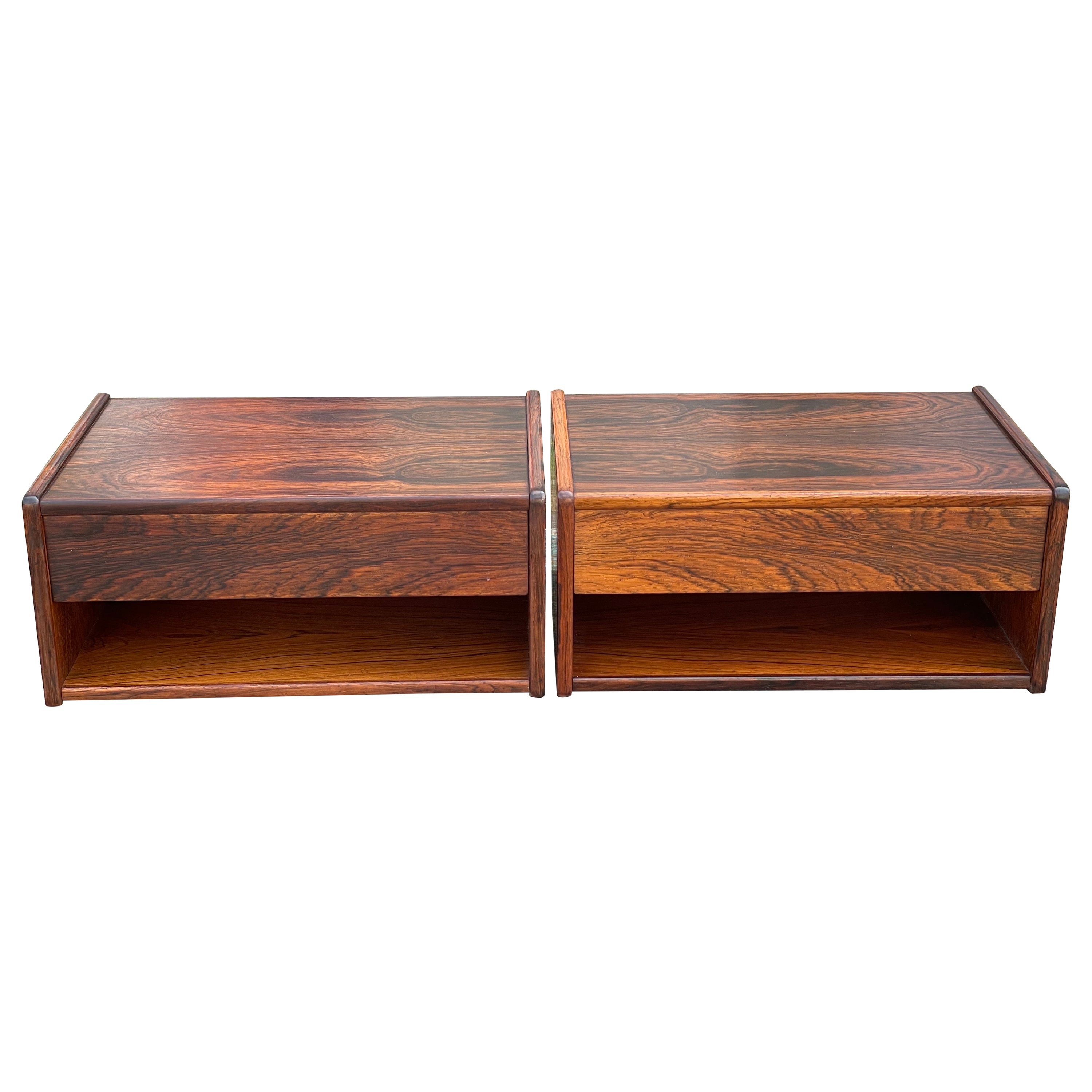 Stunning Set of Danish Mid-Century Modern Floating Nightstands from the, 1960s For Sale