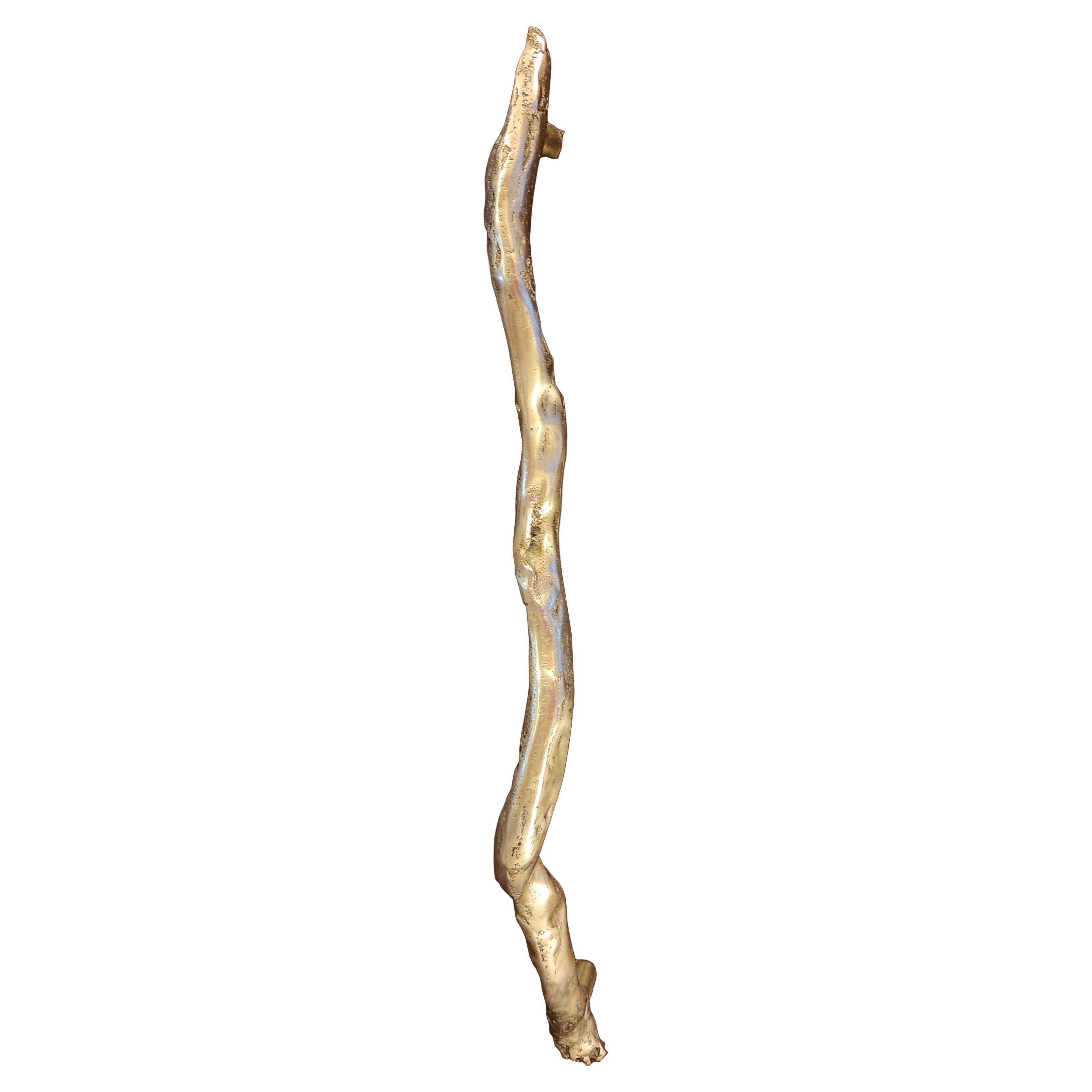 Türgriff aus massivem Messing, organisch, 36 cm