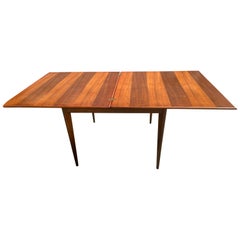 Nils Jonson Rosewood Fliptop Extendable Table with Brass Hinges