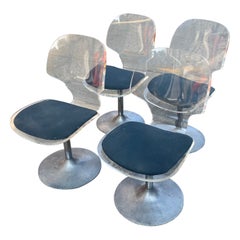 Retro Mid-Century Modern Lucite Dining Chairs