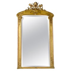 Art Nouveau Gilded Gesso Framed Mirror