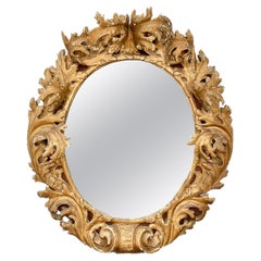 17/18th Century Highly Carved Spanish Rococo Mirror